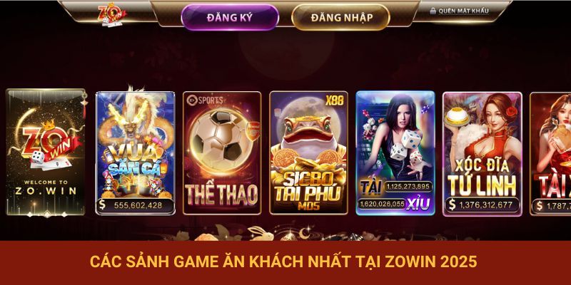 Các sảnh game ăn khách nhất tại nền tảng 2025