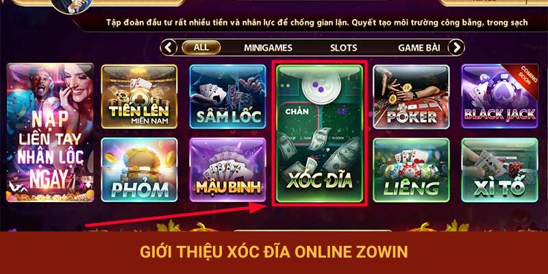 Trò chơi xóc đĩa online trên cổng game Zowin uy tín