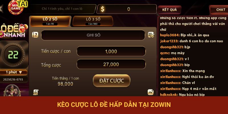 Thử độ may mắn với sảnh xổ số Zowin