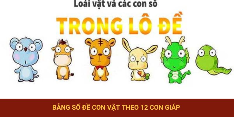 Khám phá bảng số đề con vật theo 12 con giáp